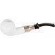 Meerschaum Pfeife - Golf Ball mit Silberring - Handarbeit und Unikat