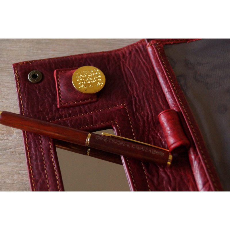 Large custom handmade leather wallet light brown for women's | Anger Refuge