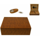 Zigarren Humidor Set mit Zubehör in schwarz mit weißer Applikation für ca. 50 Zigarren