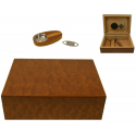Bargain: Angelo Humidor Set Dark Brown with Ashtray and Cutter