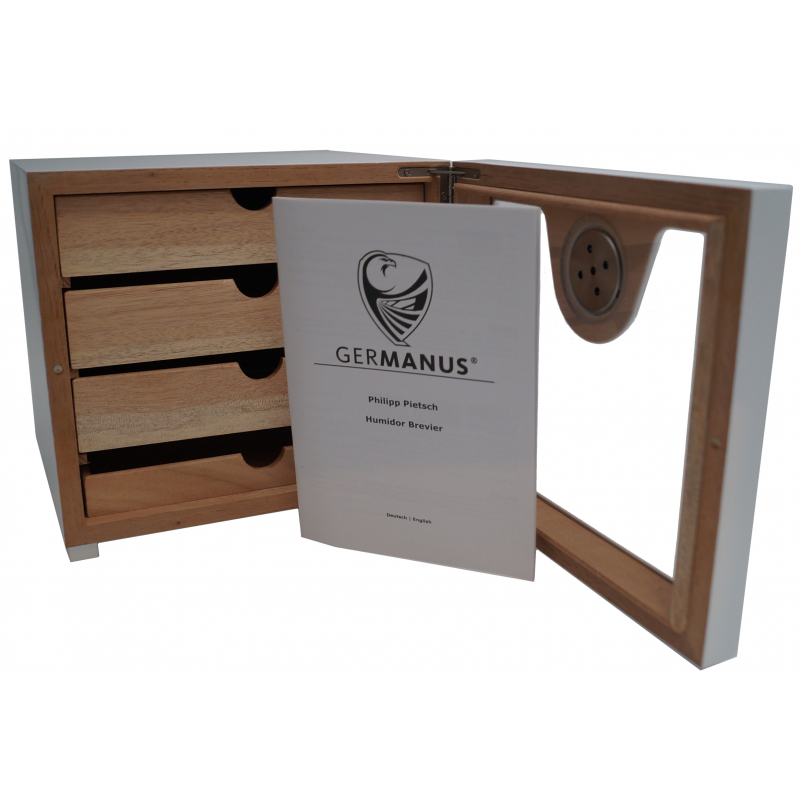 2nd Choice GERMANUS Cigar Humidor Cube basic, White