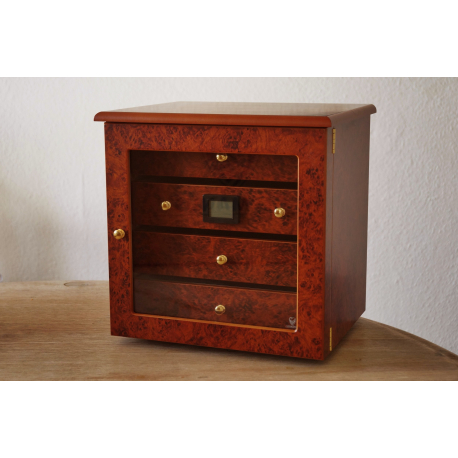 GERMANUS ® Zigarren Schrank Humidor "Radix" für 200 Zigarren, Braun