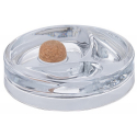Pipe Ashtray from solid Glass with 1 Pipe Holder