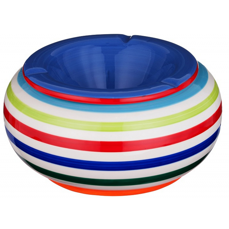 Large Ashtray with 230mm diameter, wind proof with multi colour rings