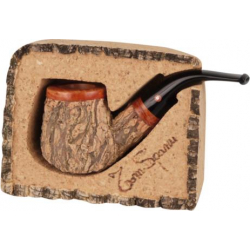 Tom Spanu Briar Pipe with Cork Lining, Bent