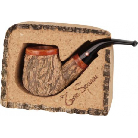 Tom Spanu Briar Pipe with Cork Lining, Bent