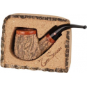 Tom Spanu Briar Pipe with Cork Lining, Bent