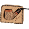 Tom Spanu Briar Pipe with Cork Lining, Bent