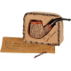 Tom Spanu Briar Pipe with Cork Lining, Bent