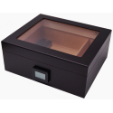 2nd Choice: GERMANUS Cigar Humidor with Digital Hygrometer for ca 50 cigars "Desk Black"