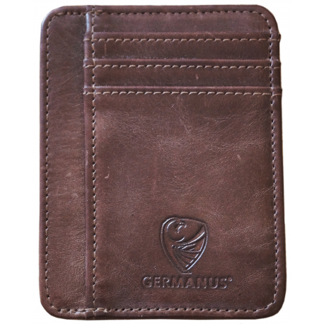 GERMANUS Ferruginus Credit Card Case - Made in EU - Leder Case for Cards