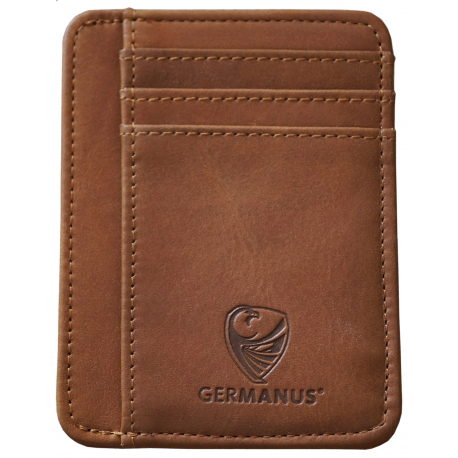 GERMANUS Albrunus Kreditkartenetui - Made in EU - Leder Etui für Kreditkarten und Visitenkarten