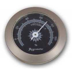 Hygrometer als Ersatz für Humidor 50 mm, Silber Schwarz