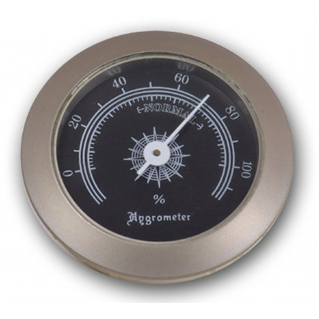 Hygrometer als Ersatz für Humidor 50 mm, Silber Schwarz