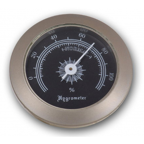 Hygrometer Replacement for Humidor 50 mm, Silver Black