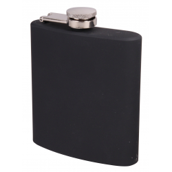 GERMANUS Pocket Flask with Coating from Stainless Steel in Black