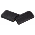 Cigar Case for 2 Cigars, Leather Black - Robusto