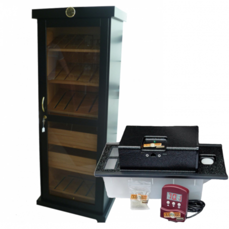 Great GERMANUS Humidor Cabinet + Cigar Oasis Magna Humidifier