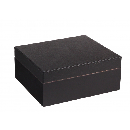 GERMANUS Classic 43 Cigar Humidor in Black with Leather Cover