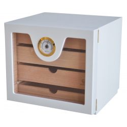 GERMANUS Cigar Humidor Cabinet: Cube basic, White