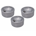 3x GERMANUS Storm Ashtray from Stainless Stell