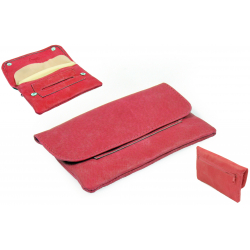 Unique Leather Tobacco Pouch in Pink Rose Shade