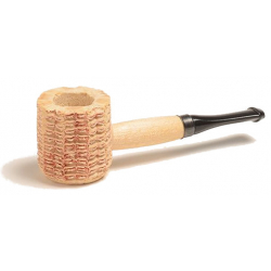 Original Missouri Quality Corncob Pipe - Shape: Short Apple, Billiard, Unfiltered