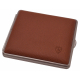 GERMANUS Cigarette Case Metal with Calf Leather Application - Made in Germany - Design Brown Sand