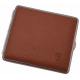 GERMANUS Cigarette Case Metal with Calf Leather Application - Made in Germany - Design Brown Sand