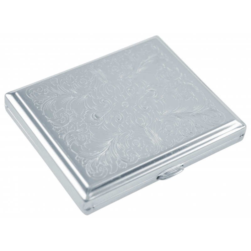 GERMANUS Cigarette Case for Unfiltered Cigarettes - Silvery Venetia