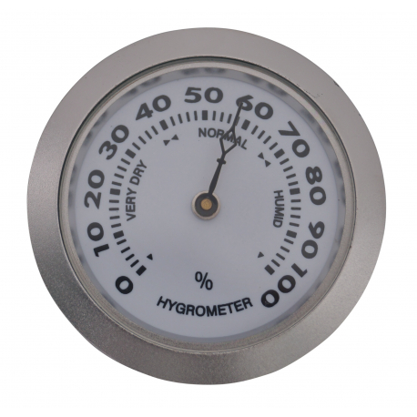 Hygrometer Replacement for Humidor 35mm, silver