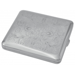 GERMANUS Cigarette Case with Genuine Silver - Made in Germany - Design Persian / Venetian Engraving