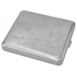 Zigaretten Box Dose Titan Silber Design Exklusiv für 100 mm Zigaretten 