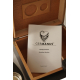 GERMANUS Cigar Humidor Set in Black with Digital Hygrometer for ca 50 cigars in Black