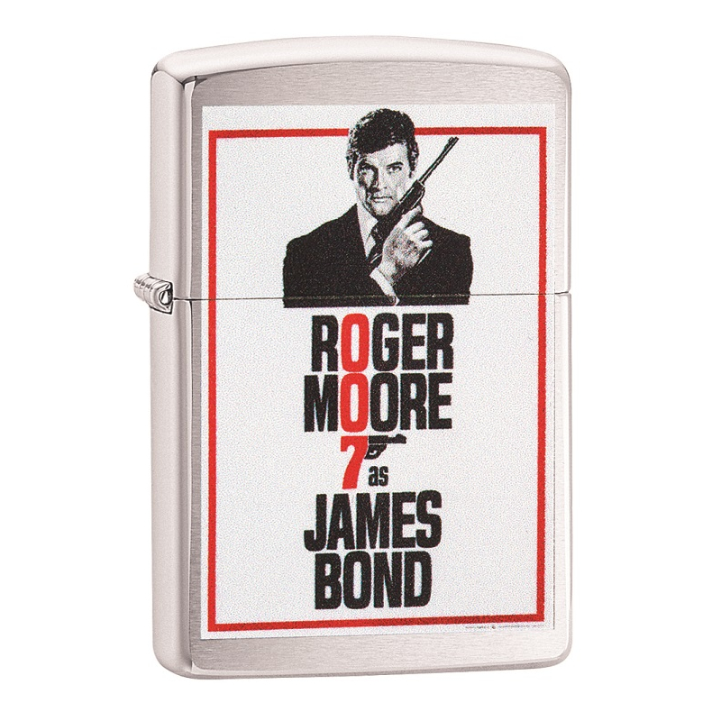 James Bond 007 Zippo Lighter - Black Case With Gold Logo