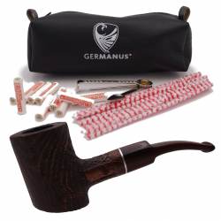 GERMANUS Pfeife Poker , Sandblast