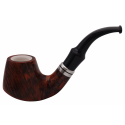 GERMANUS Pipe No. 14 with Meerschaum Inlay, Self Standing - Made in Italy
