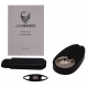 GERMANUS Cigar Humidor Set in Black with Digital Hygrometer for ca 50 cigars in Black