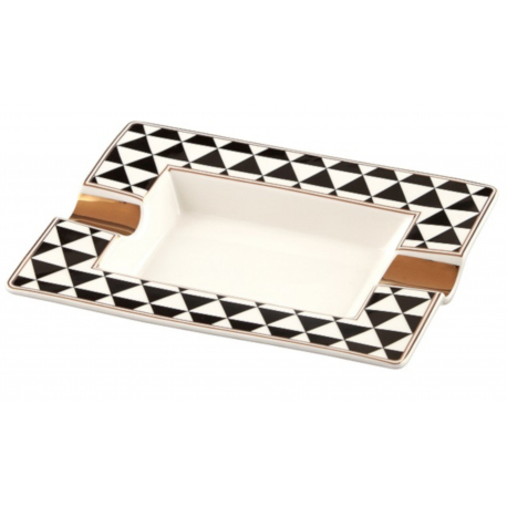 GERMANUS Porcelain Cigar Ashtray from Genuine Procelain - Triangle