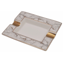 GERMANUS Porcelain Cigar Ashtray from Genuine Porcelain - Marble Bianco