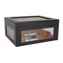 GERMANUS Humidor Chest Oro with Windows on Side Carbon, 208