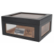 Humidor Chest Oro with Windows on Side Black