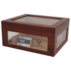 Humidor Truhe Oro mit Sichtfenster Braun