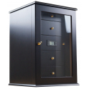 GERMANUS Humidor Chest Viadrus Black for ca. 400 Cigars, Black