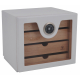 GERMANUS Cigar Humidor Cabinet: Cube basic, White