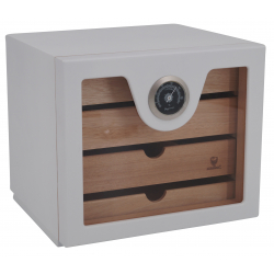 GERMANUS Cigar Humidor Cabinet: Cube basic, White