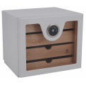 GERMANUS Cigar Humidor Cabinet: Cube White II