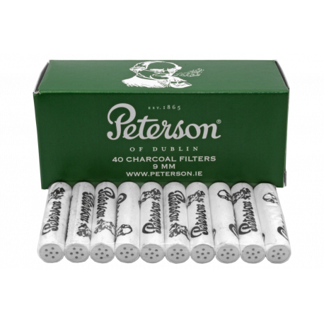 Peterson Charcoal Pipefilter - 9 mm, 40 Filters