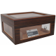 Humidor Chest Oro with Windows on Side Dark Black Brown 004