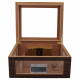 Humidor Chest Oro with Windows on Side Dark Black Brown 004